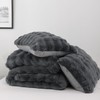 YIKUSH YIKUSH Fluffy Comforter Set Queen - Super Soft Dark