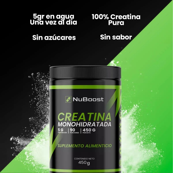 Creatina Monohidratada- Para Ganancia Muscular 450 Gr Usda Sin Sabor