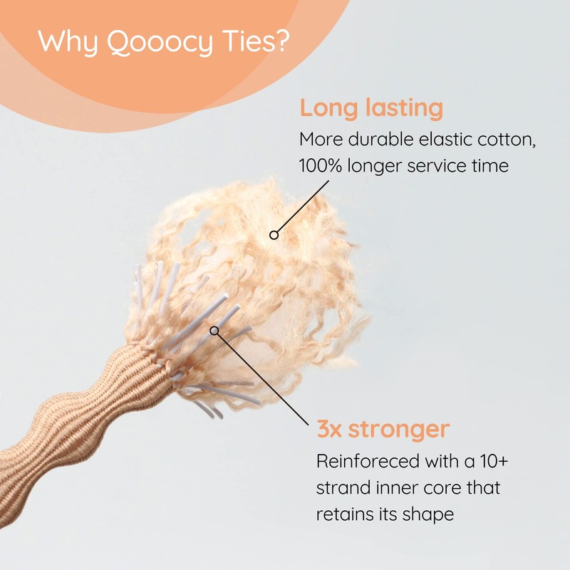 Qooocy Lazos para el cabello, naturales