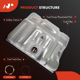 A-Premium Fuel Tank with Lock Ring & O-Ring Compatible with Ford F-150 F150/F-250 F250/F-350 F350 1987-1989, F-Super Duty 1988-1989, Replace# CCF1E, E7TZ9002A