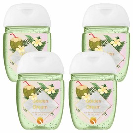 HandiGel Pocket Size Hand Sanitizers Antibacterial Gel, 29ml (4x Golden dream)