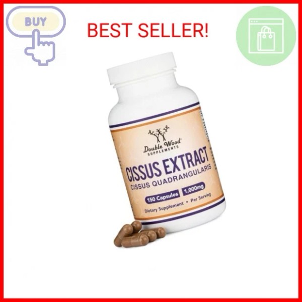 Double Wood Supplements Cissus Quadrangularis Super Extract, 150 Capsules (Non-GMO,