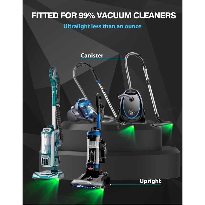 QPDZ Rechargeable Vacuum Cleaner Dust Detector Light, Green Light Attachment