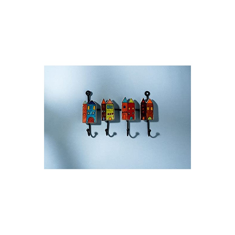 Gall&Zick Wall Hook Colourful Set Ceramic Hand Painted Hand Painted