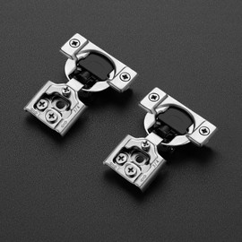 Ravinte 2 Pack 1 Pair 3/4 inch Overlay Cabinet Hinges Kitchen Soft Close Cabinet Hinges Hidden Door Hinge for Kitchen Cabinet Hinges Stainless Steel Adjustable Hinges Satin Nickel Cabinet Hardware