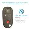 Keyless2Go Replacement for 3 Button Remote Key Fob Acura E4EG8D-444H-A