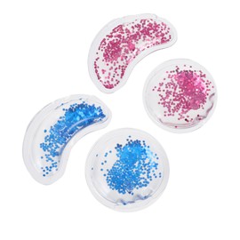 FRCOLOR Cooling Eye Masks Eye Gel Masks 4pcs Gel Ice Pads Sequins Gel Eye Pads Eye Care Patches Gel Pads Gel Patches Gel Cooling Eye Patches Care Products Cosmetic Pvc Hydrating Eye Masks