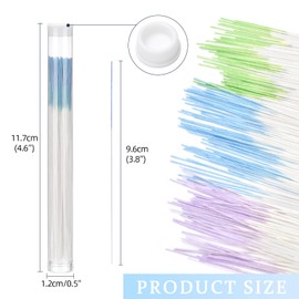 ATOMUS 360pcs Ear Hole Floss Earrings Hole Cleaner Disposable Earrings Piercing Aftercare Cleaner Earrings Piercing Cleaning Line (Green, Blue, Purple, Rose Red, Yellow, Brown.)