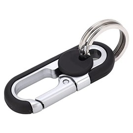 Llavero de anillo doble con muelle Snap,Soporte de llave de metal pesado para llave de enchufe, destornillador, llaves de coche