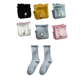 GuaziV Women's Cotton Socks, 6 Pairs Womens Fun Novelty Crew Colorful Patterns Super Soft Fashion Casual Socks (style 08)