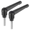 sourcing map 2pcs Adjustable Clamping Lever Handle M5 x 25mm