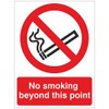 No Smoking Beyond This Point Sign 150mm x 200mm - Rigid Plastic