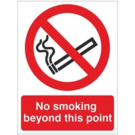 No Smoking Beyond This Point Sign 150mm x 200mm - Rigid Plastic