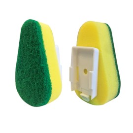 LOLA Soap Dispenser Dish Wand Sponge Head Refills, 2 Pack, Super Absorbent Scrubber, Non-Scratch, for Cleaning Dishes, Sinks and Cookware
