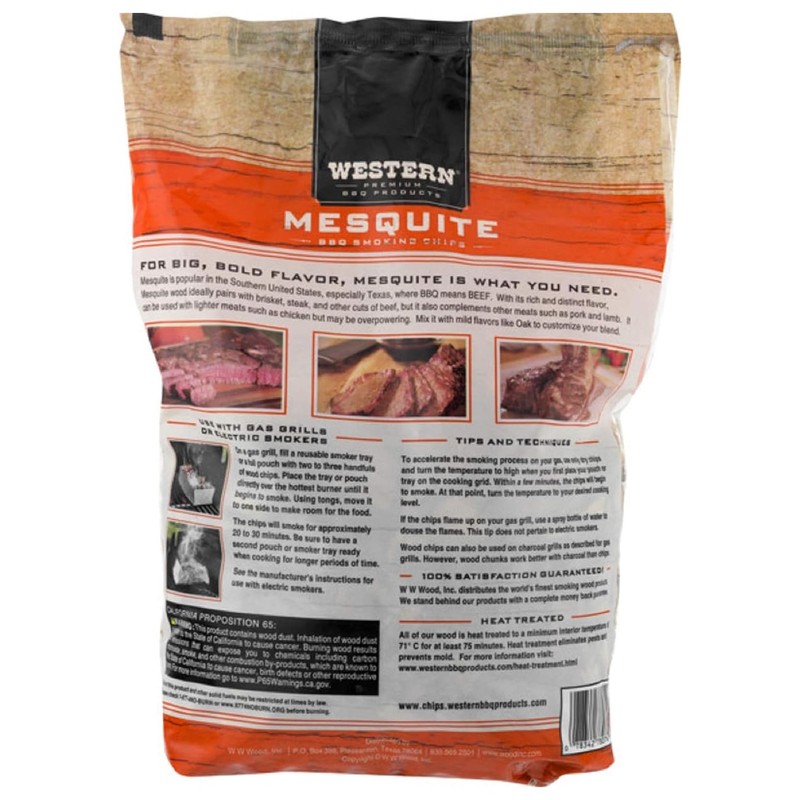 Western Premium BBQ Smoking Chips, Mesquite BBQ