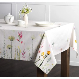 Maison d' Hermine Tablecloth 100% Cotton 70"x140" Washable Rectangle Table Cover Decorative Tablecloths for Gifts, Dining, Buffet Parties & Camping, Botanical Fresh - Spring/Summer