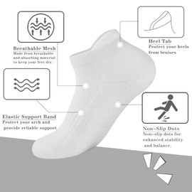 loudashuaiqi Yoga Pilates Socks Non Slip Barre Athletic Socks with Grips for Women (Black/White/Pink)