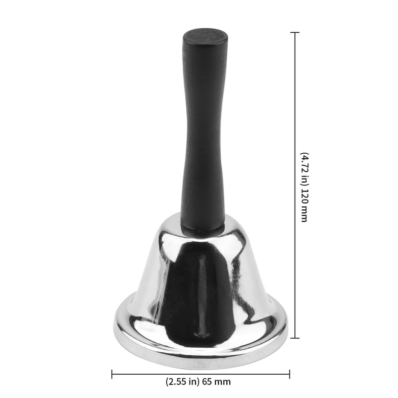 KEILEOHO 2 PCS Hand Held Bell, Small Metal Tea Bell