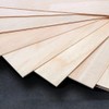 HugeDE 4 Pcs 2mm Thin Wood Sheets Unfinished Wooden Sheets