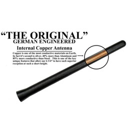 The Original 6 3/4 Inch is compatible with Harley Davidson Touring Tri Glide Ultra Classic FLHTCUTG (2009-2023) - 1 Pack - Short Rubber Antenna - Premium Reception - German Engineered