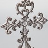 Retrome Metal Cross Stand Tabletop for Home Decor, 10.6" H
