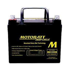 MOTOBATT MBD12350NB 12V 35Ah AGM Maintenance Free Valve Regulated (VLRA) Battery for Scooter Pride Mobility Jazzy Select Electric Wheelchair