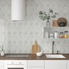 CHIHUT 12''x12'' Grey Wood Look Herringbone Peel and Stick Backsplash