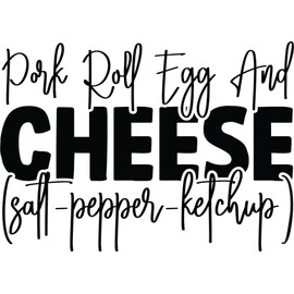SEC Apparel Cheese Iron On Patches Decals Transfers Applique Letters for t Shirts Fabric Clothing V3 (Pork roll Egg & Cheese)