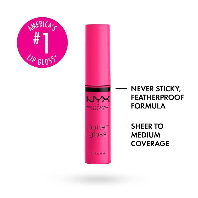 NYX PROFESSIONAL MAKEUP Butter Gloss, Non-Sticky Lip Gloss - Summer