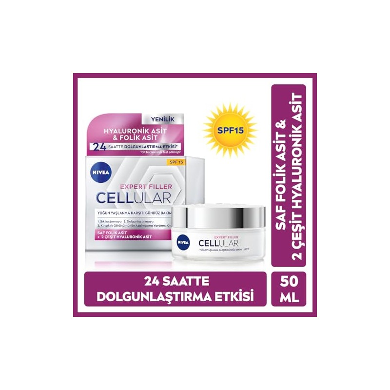 NIVEA Crema Rejuvenecimiento Facial Anti-Edad Celular 1.7 fl oz