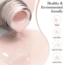 CANNI Pink Nail Gel Polish, 1Pcs Light Nude Pink Oyster Pink Nail Polish Gel Color High Gloss Soak Off UV Gel Nail French Nail Manicure Salon DIY | CANNI