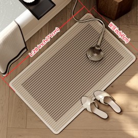 VivaMats Quick-Dry Bath Mat, Absorbent Non-Slip Bathroom Rug, Soft Shower Mat for Bathtub & Toilet, Thin Floor mats (Rectangular)