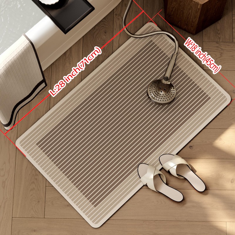 VivaMats Quick-Dry Bath Mat, Absorbent Non-Slip Bathroom Rug, Soft Shower