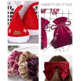 Anevous Pack of 5 50 x 50 cm Velvet Fabric Patchwork Fabric Package, Sold by the Metre Fabrics for Sewing, Patchwork, Quilting Fabric for DIY Crafts, Decoration, Crafts, Clothing, Dolls, Hat, Mixed