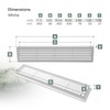 Vent Systems 17.7" x 3.5" Inches White Door Grille -