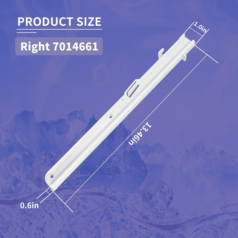 7014661 Right Freezer Ice Bin Slider Rails Compatible with Sub