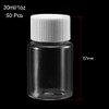 sourcing map Plastic Lab Chemical Reagent Bottle 30ml/1oz Wide Mouth