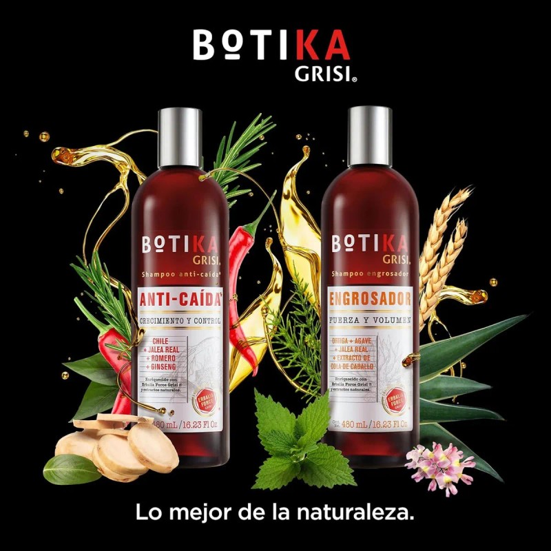 Botika Shampoo Anticada Grisi - Shampoo libre de sulfatos y