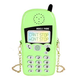 KUANG! Women Cute Digital Mobile Phone Shaped Shoulder Bag Funny Crossbody Bag Pu Messenger Chain Purse for Girls