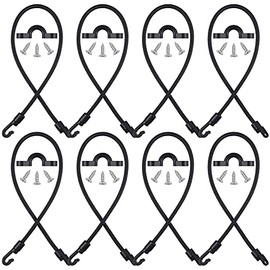 8 Sets Rod Strap Holder Boat Deck Rod Straps Rod Tamer Straps Fishing Rod Hold Down Straps Deck Mount Connector Boat Fishing Rod Straps Deck Mount Straps for Fishing Boat Kayak (18 Inch)