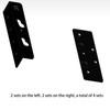 Bed Frame Brackets, No Mortise, Set of 4 - Connects