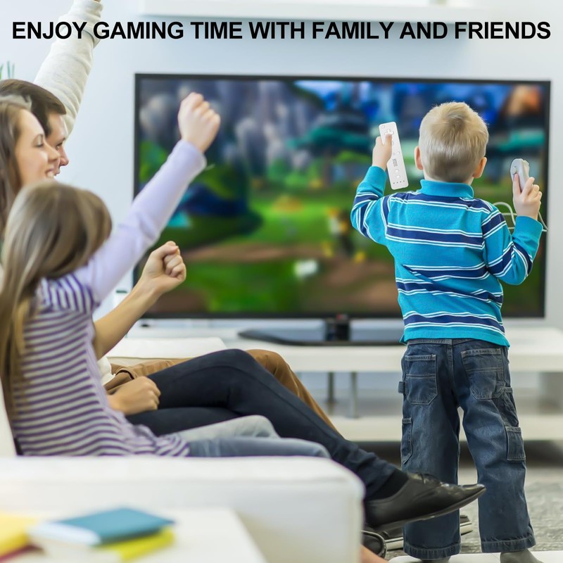 Leikurvo 2er Set Wii-Fernbedienung Gamecontroller, Controller Remote mit Nunchuck Controller