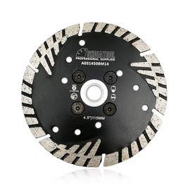 SHDIATOOL Diamond Cutting Disc 115 mm with Turbo Slanted Protective Teeth for Concrete Brick Tile Granite Marble Masonry