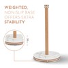 Saddet Stylish White Marble Paper Towel Holder Countertop Kitchen with