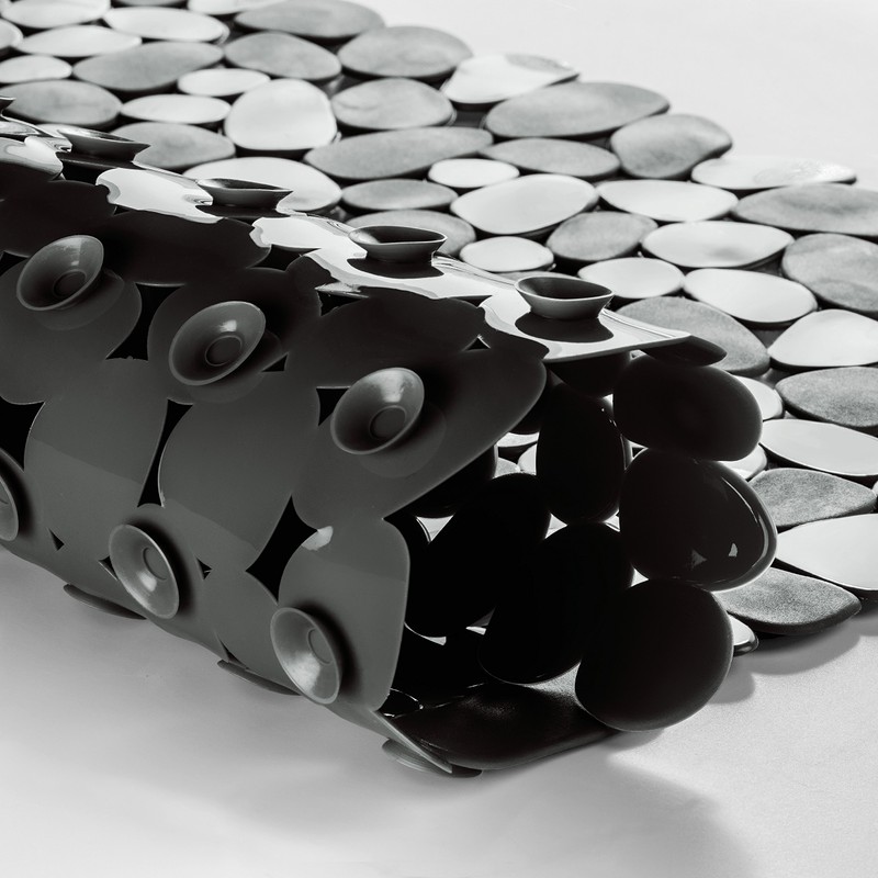 Circul Shower Mat 53 x 53 cm Black Stone Look