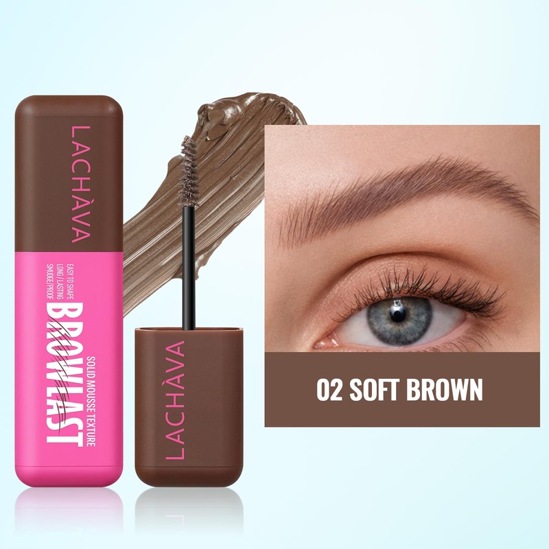 2 Pack Tinted Brow Gel, Waterproof Eyebrow Mascara for Fluffy