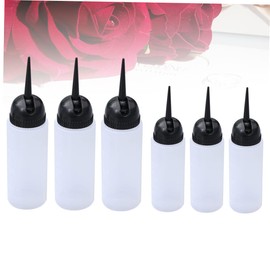WOONEKY Hair Dye Alicator Bottles 6pcs Hair Dye Containers Pointed Tip for Salon Use