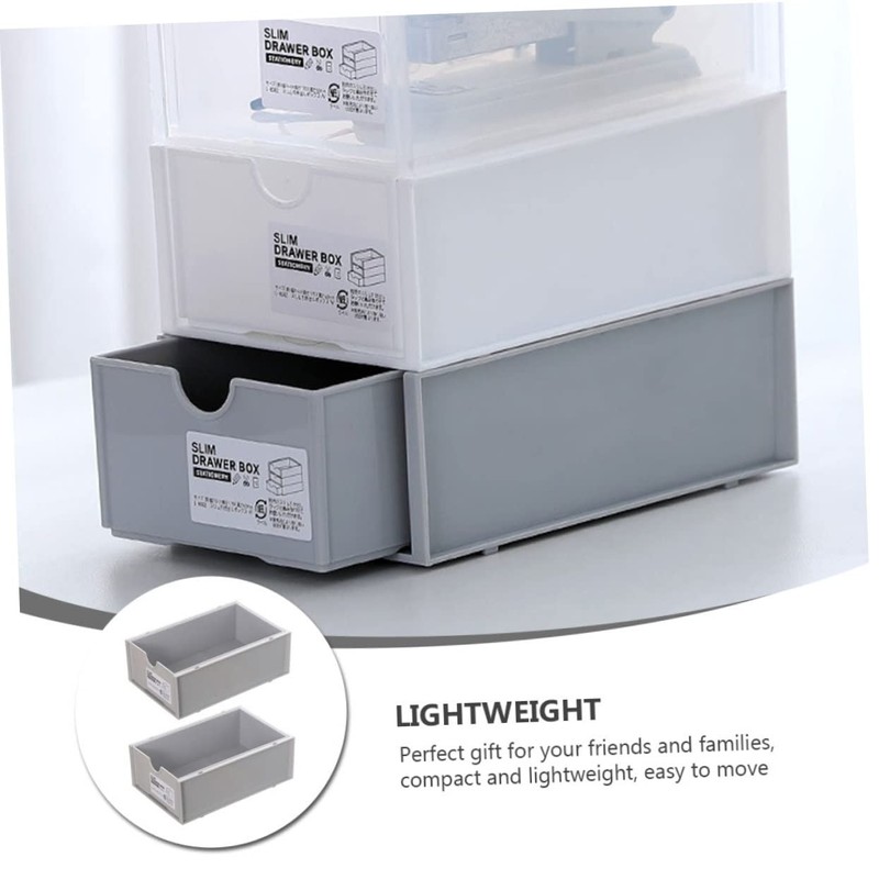 STOBOK 2pcs Collapsible Storage Box Drawer Home Office Storage Jewelry