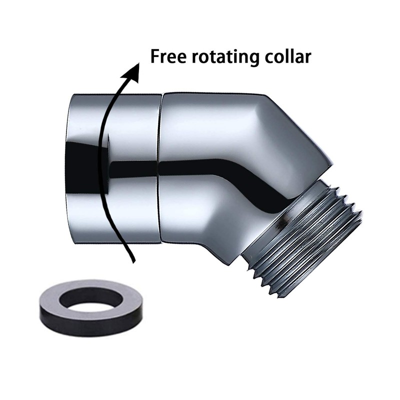 Generic 45 Degree Chrome Plated Handheld Shower Head Adapter 1