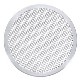 sourcing map Pizza Screen, 9" Restaurant-Grade Aluminum Round Pizza Baking Screen with Holes Seamless for Pizza Party Kitchen Restaurant Cooking, Silver Tone